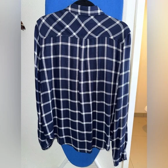 PAIGE Women’s Margeta Plaid Button Down Flannel Size Large - Picture 12 of 15